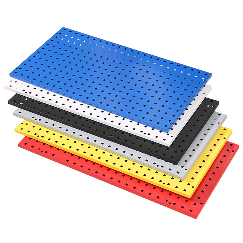 Workshop Tools Table - Wall mounted panels Round square hole