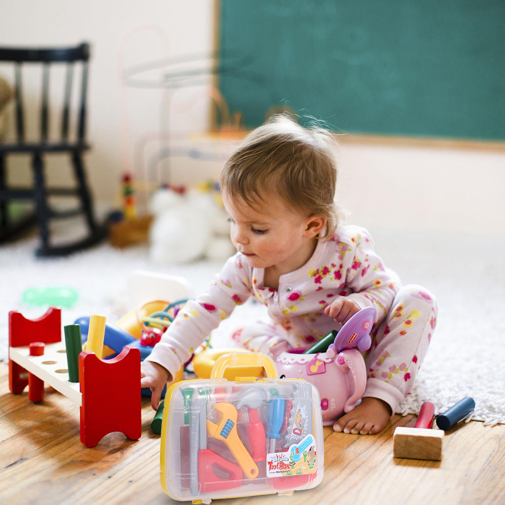Workshop Tools Toy - 1Set Plastic Tool Box Kid Handyman