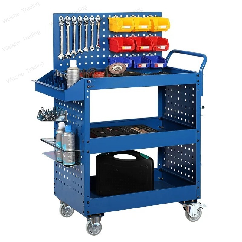 Workshop Tools Trolley - Heavy tool cart Three-layer mobile multi-functional