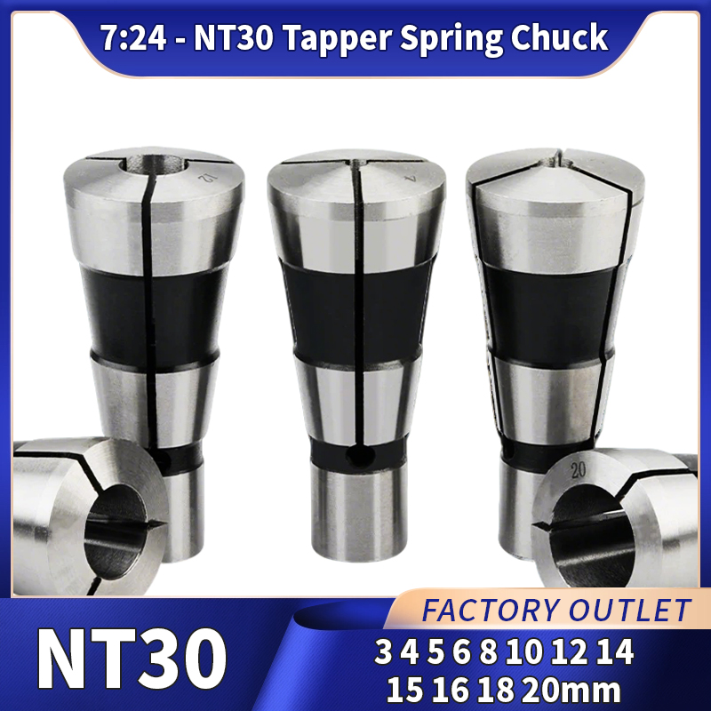 Hand Tools Mechanical Workshop - 12PCS/SET Collet 7:24-NT30 Tapper Chuck 3