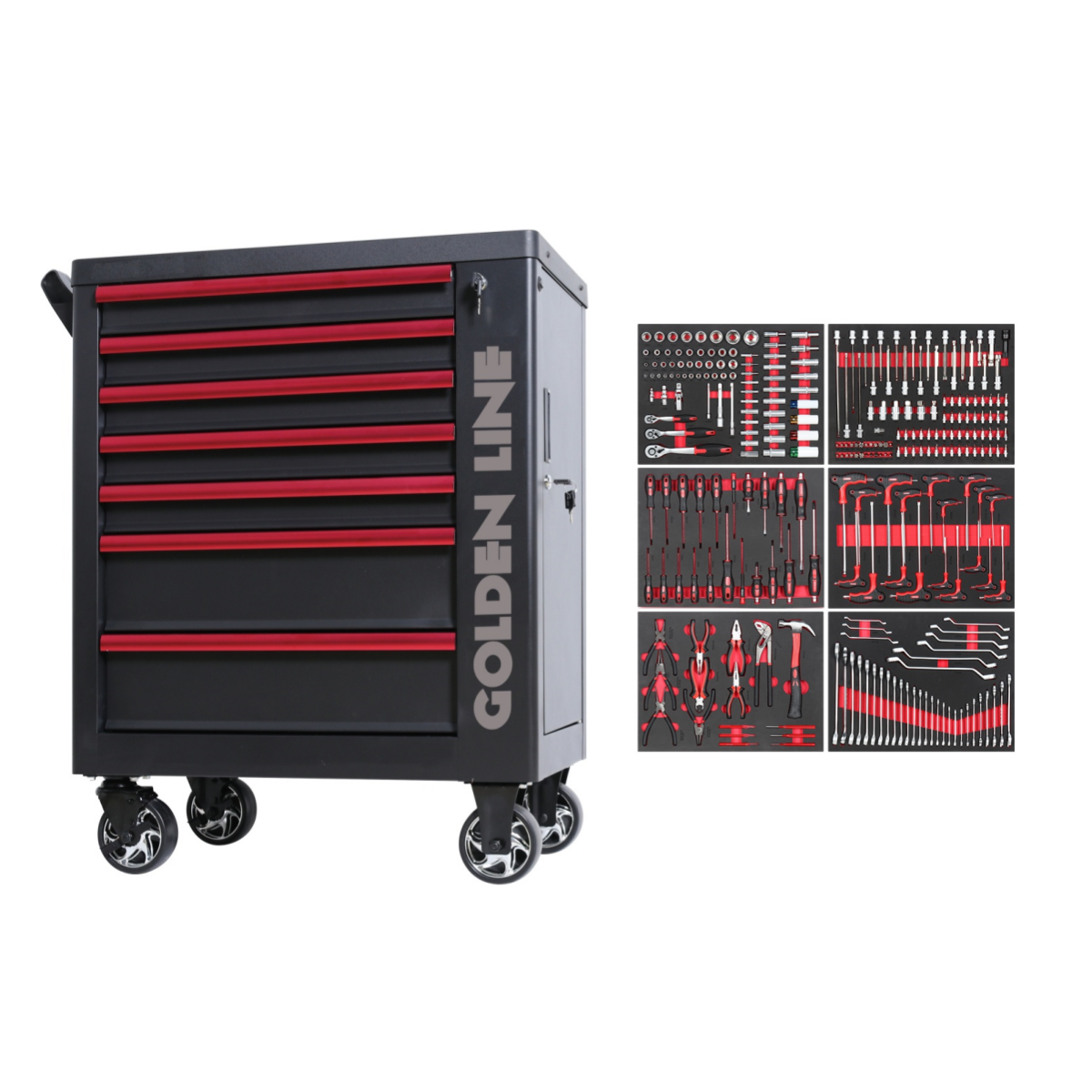 7 Drawers Workshop Rolling Met – Workshop Tools Trolley recenzja i cena