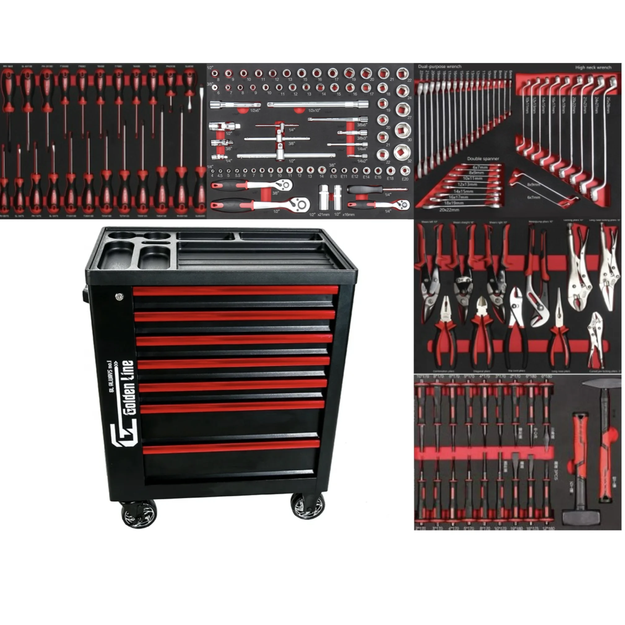 7 Drawer Tool Box 5 Layer 168p – Workshop Tools Trolley recenzja i cena
