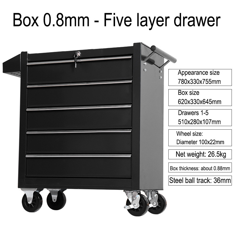 5 Drawer Storage Tool Box Trol – Workshop Tools Trolley recenzja i cena