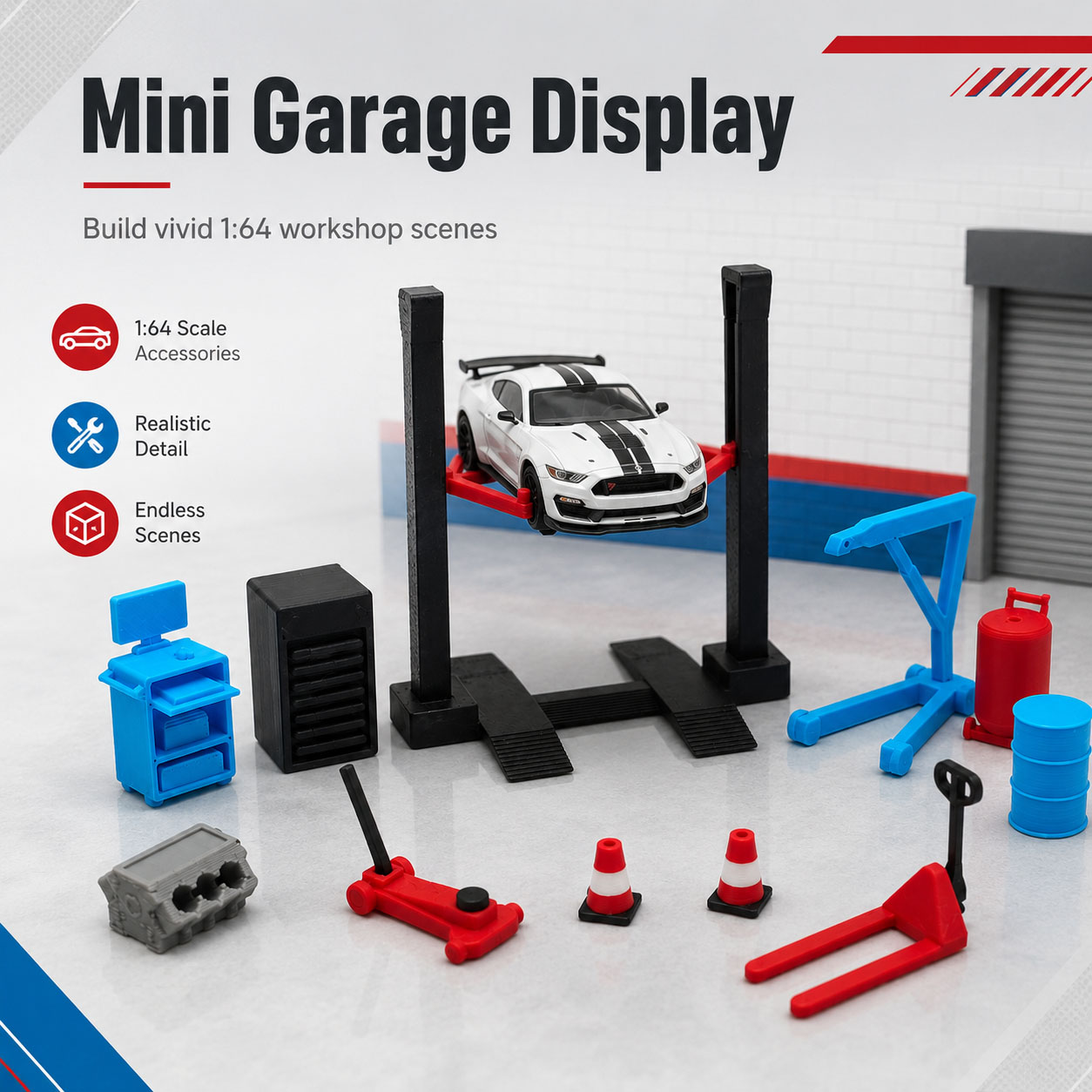 1:64 Garage Workshop Miniature – Workshop Tools Display recenzja i cena