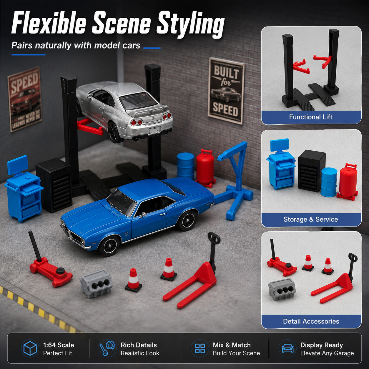 1:64 Garage Workshop Miniature – Workshop Tools Display recenzja i cena