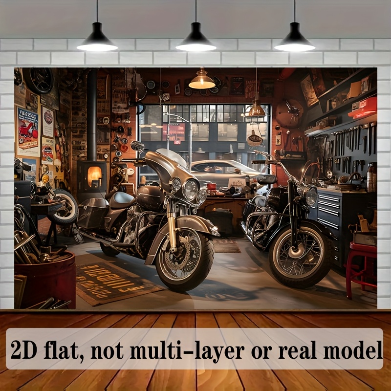 Motorcycle Garage Tapestry Cla – Tools For Motorcycle Workshop recenzja i cena