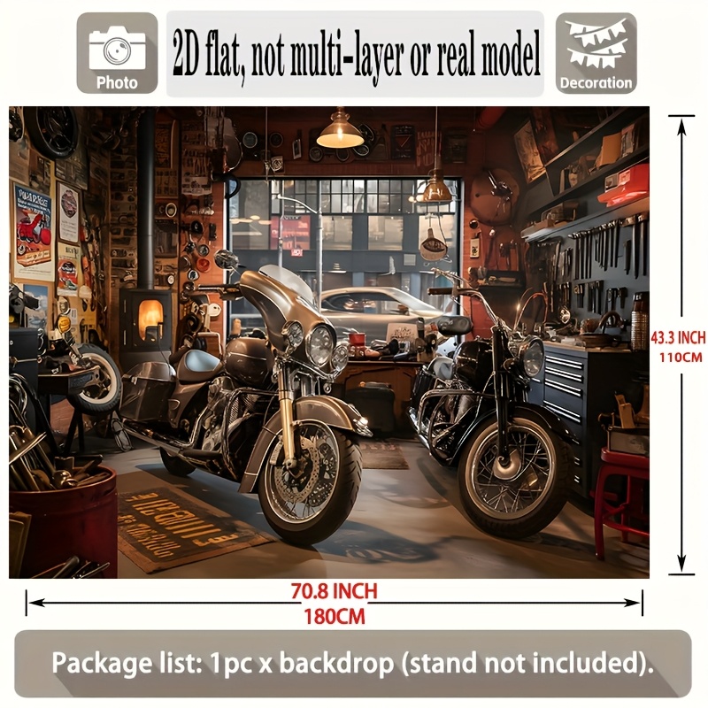 Motorcycle Garage Tapestry Cla – Tools For Motorcycle Workshop recenzja i cena