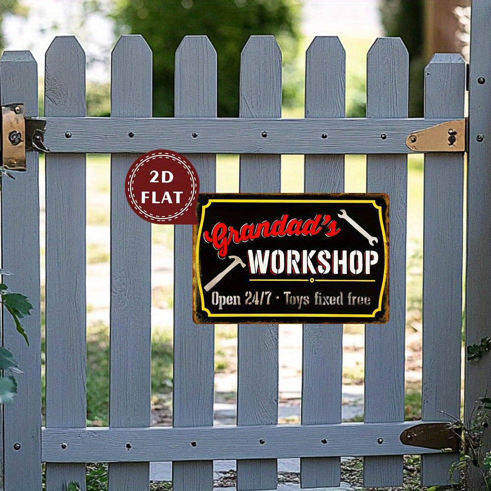  Vintage Metal Wall Sign - Gra – Workshop Tools Toy recenzja i cena
