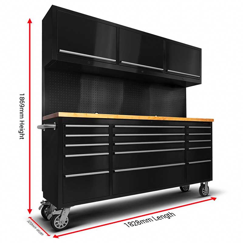 Tool Chest on Wheels 72 in Cle – Workshop Tools Trolley recenzja i cena